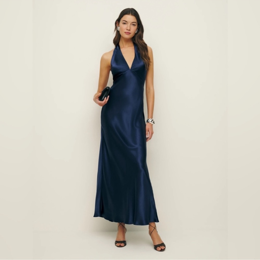 Reformation Navy Blue Maxi Dress